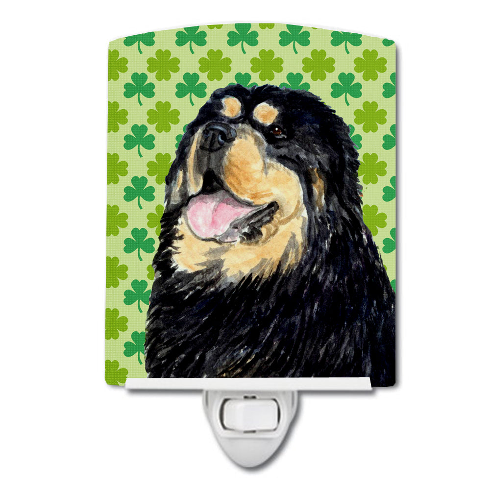 Tibetan Mastiff St. Patrick's Day Shamrock Portrait Ceramic Night Light SS4443CNL - the-store.com