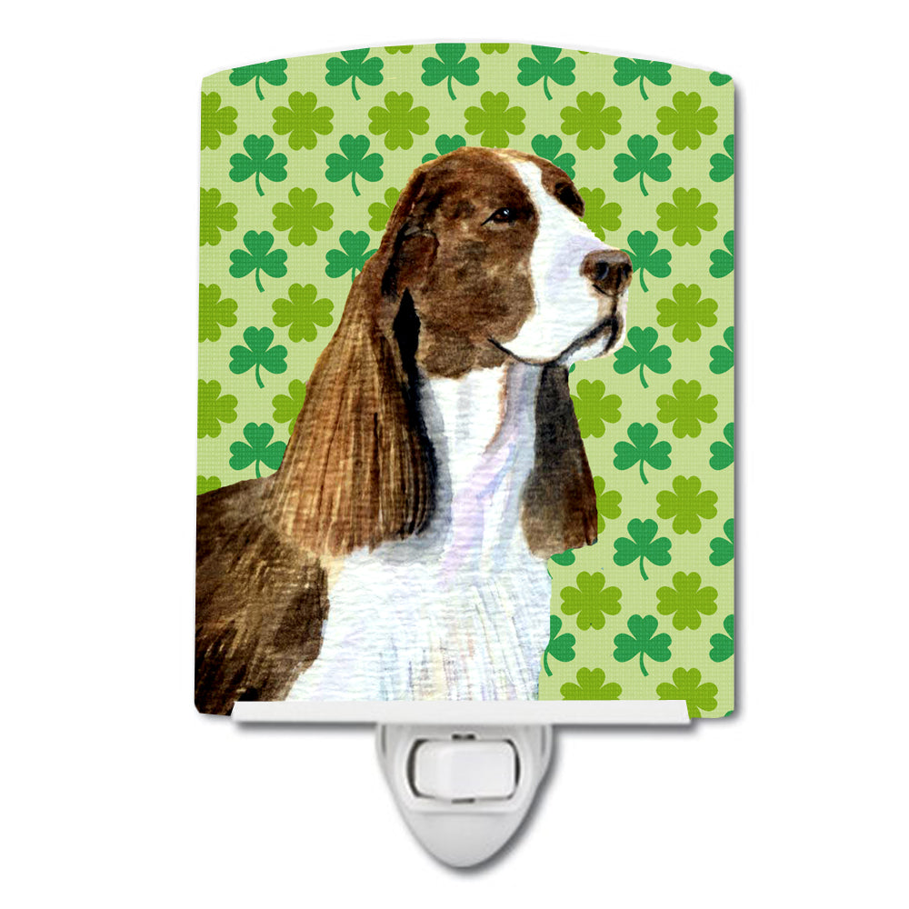 Springer Spaniel St. Patrick's Day Shamrock Portrait Ceramic Night Light SS4444CNL - the-store.com