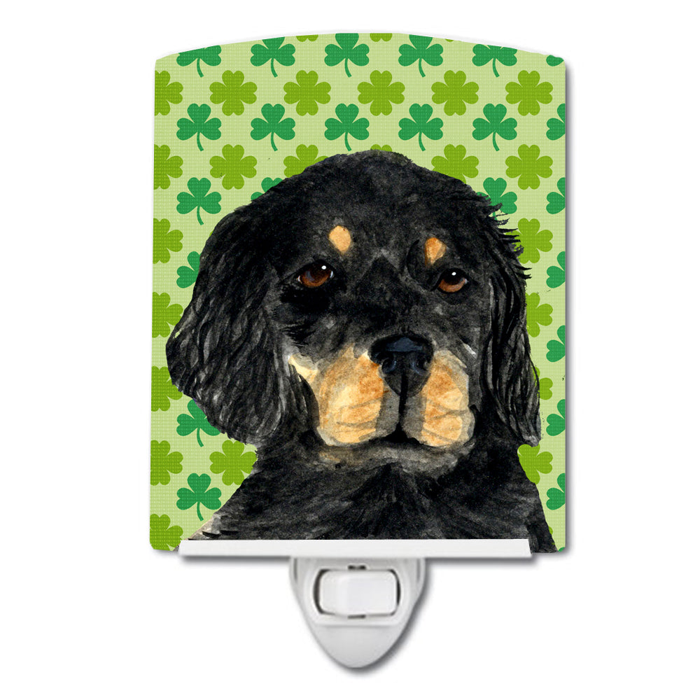 Gordon Setter St. Patrick&#39;s Day Shamrock Portrait Ceramic Night Light SS4446CNL - the-store.com