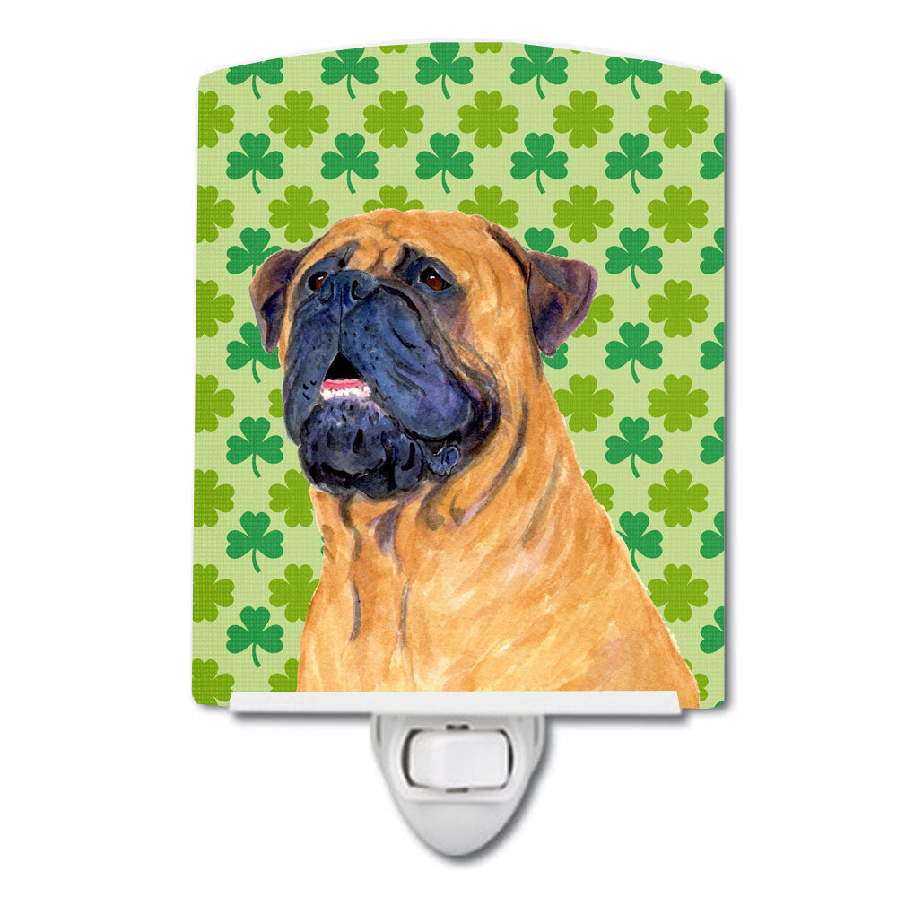 Mastiff St. Patrick&#39;s Day Shamrock Portrait Ceramic Night Light SS4451CNL - the-store.com