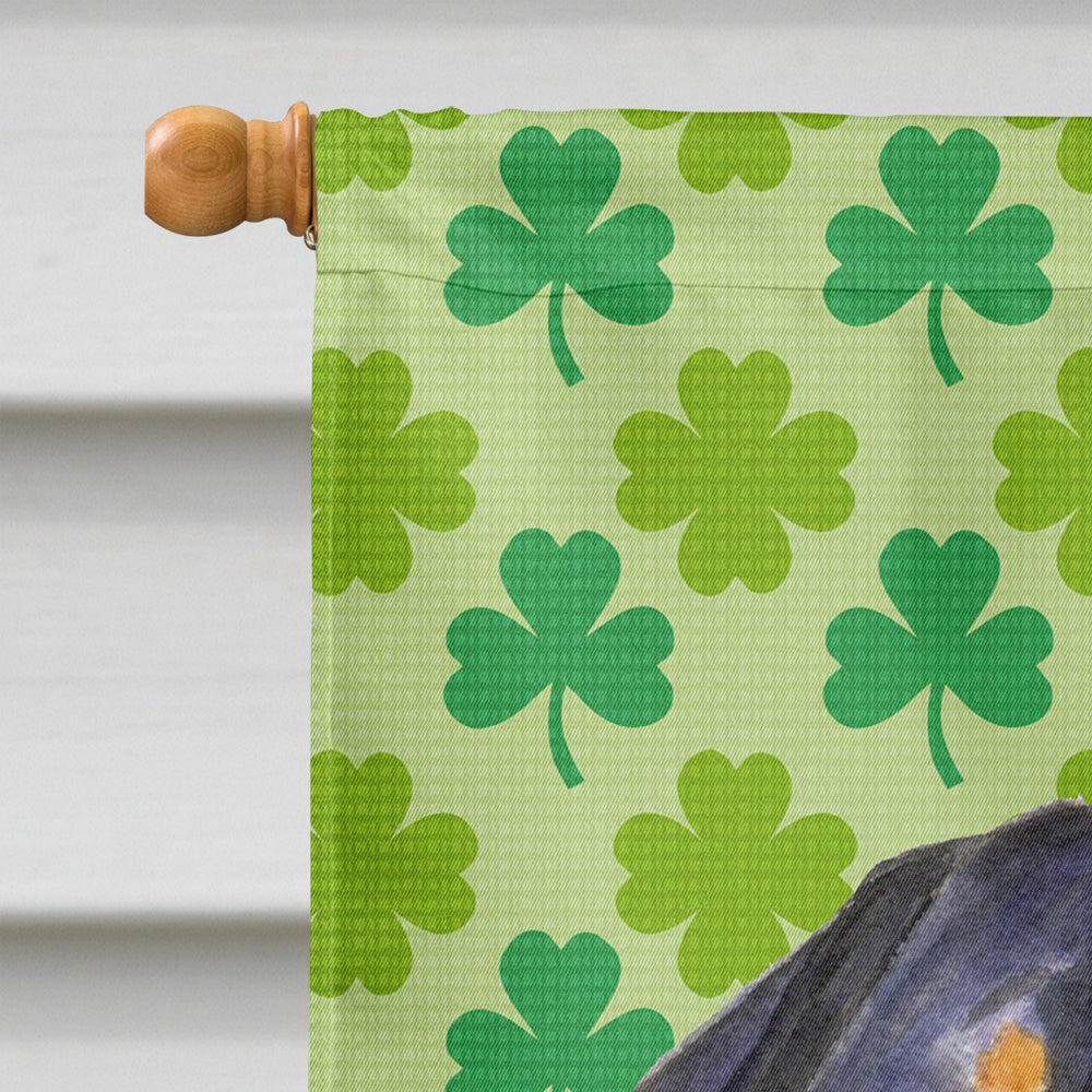 Rottweiler St. Patrick's Day Shamrock Portrait Flag Canvas House Size  the-store.com.