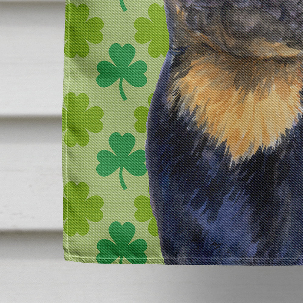 Rottweiler St. Patrick's Day Shamrock Portrait Flag Canvas House Size  the-store.com.