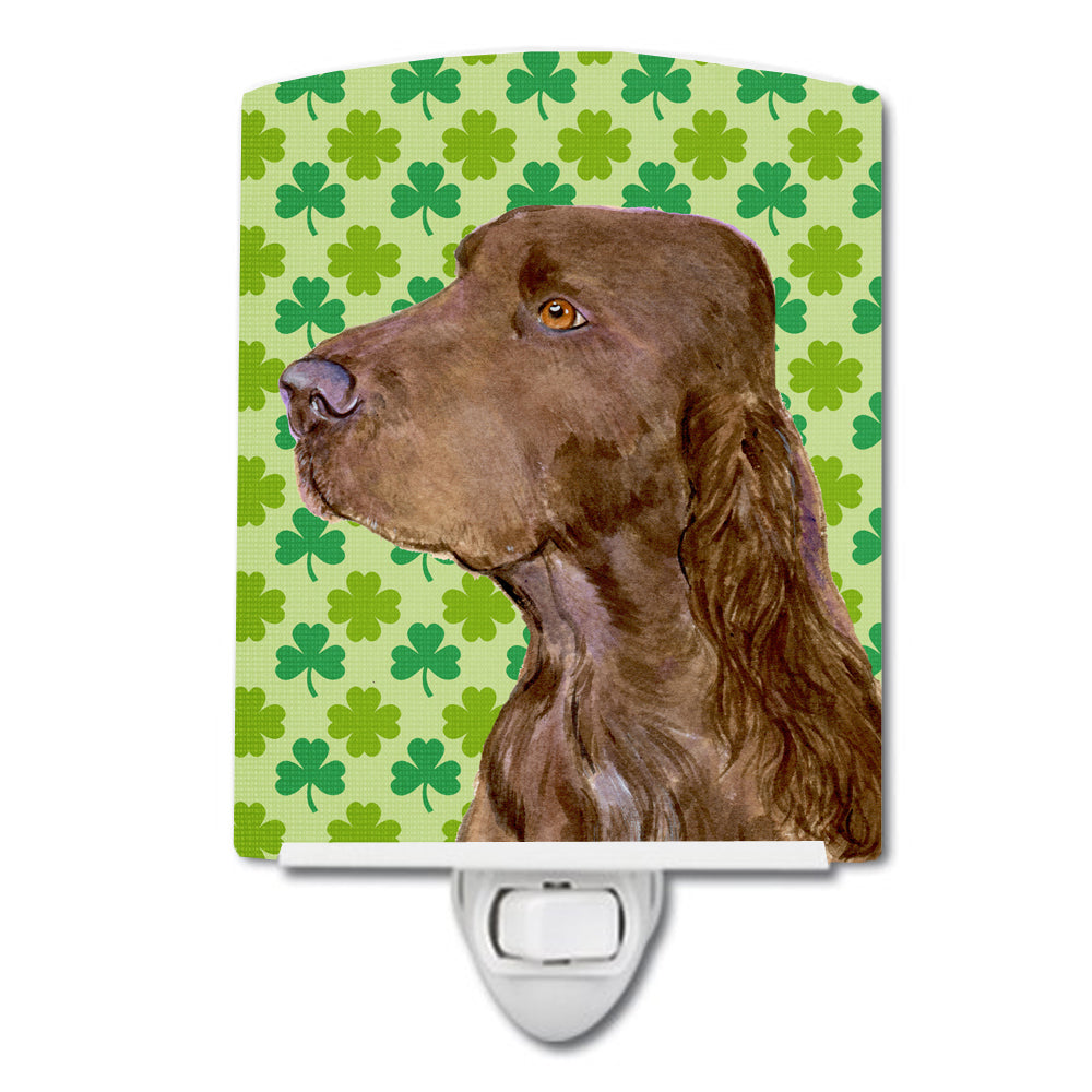 Field Spaniel St. Patrick's Day Shamrock Portrait Ceramic Night Light SS4456CNL - the-store.com