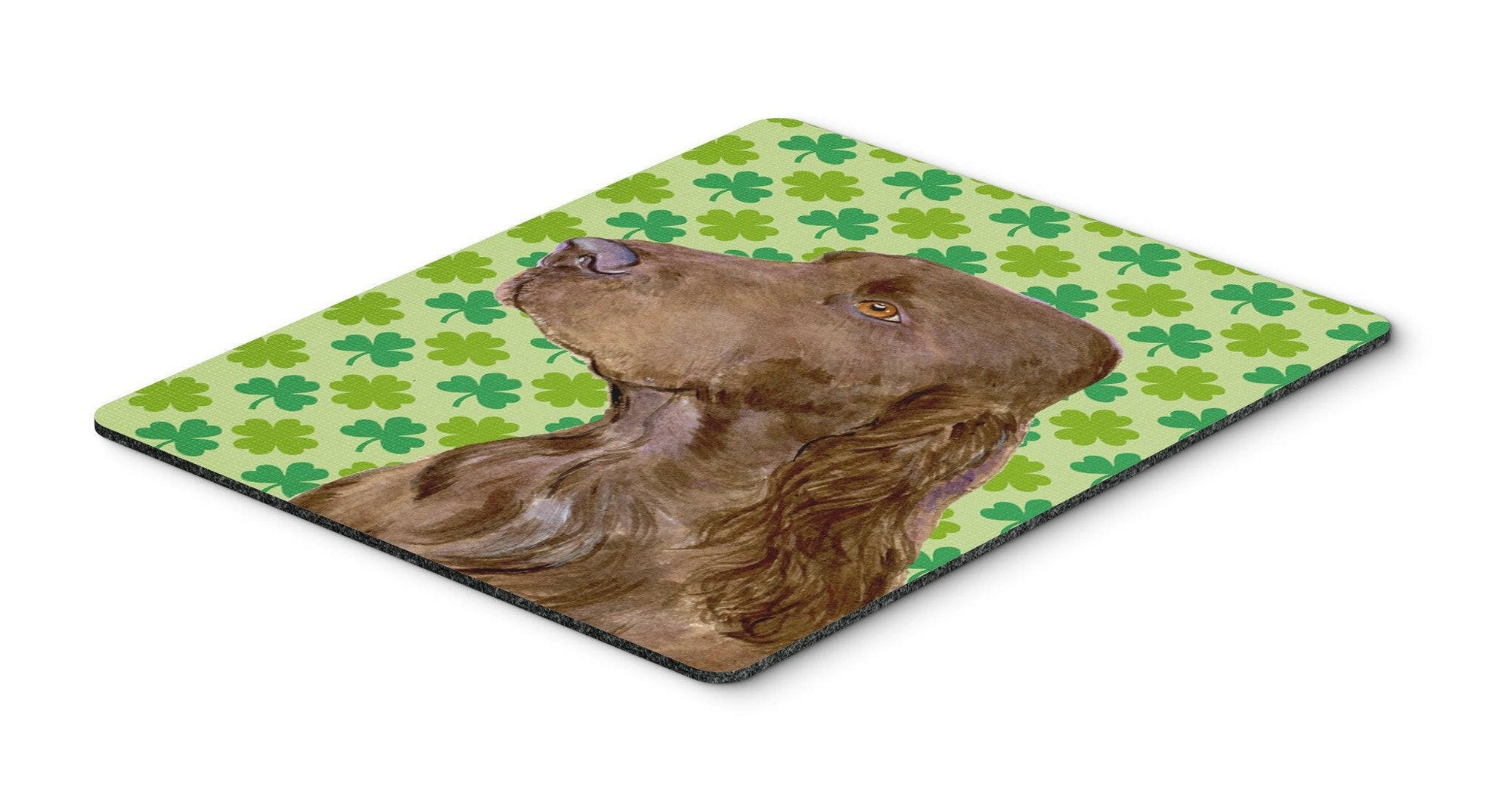 Field Spaniel St. Patrick's Day Shamrock Portrait Mouse Pad, Hot Pad or Trivet by Caroline's Treasures