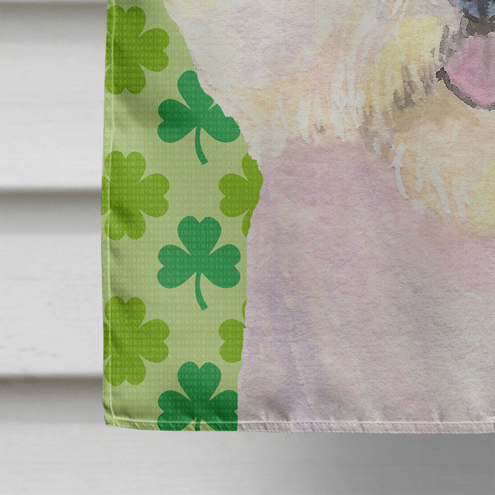 Bichon Frise St. Patrick's Day Shamrock Portrait Flag Canvas House Size  the-store.com.