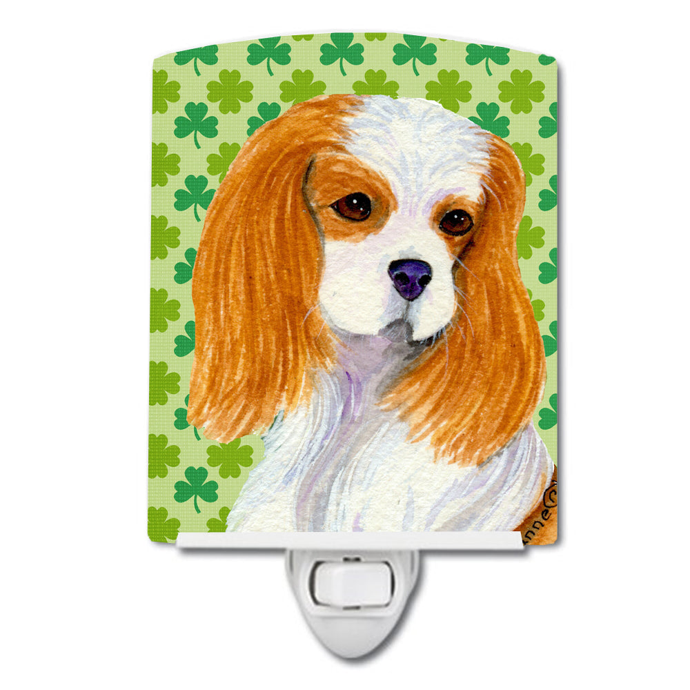 Cavalier Spaniel St. Patrick's Day Shamrock Portrait Ceramic Night Light SS4458CNL - the-store.com