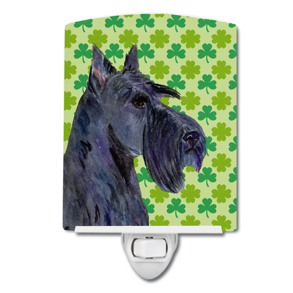 Scottish Terrier St. Patrick&#39;s Day Shamrock Portrait Ceramic Night Light SS4460CNL - the-store.com