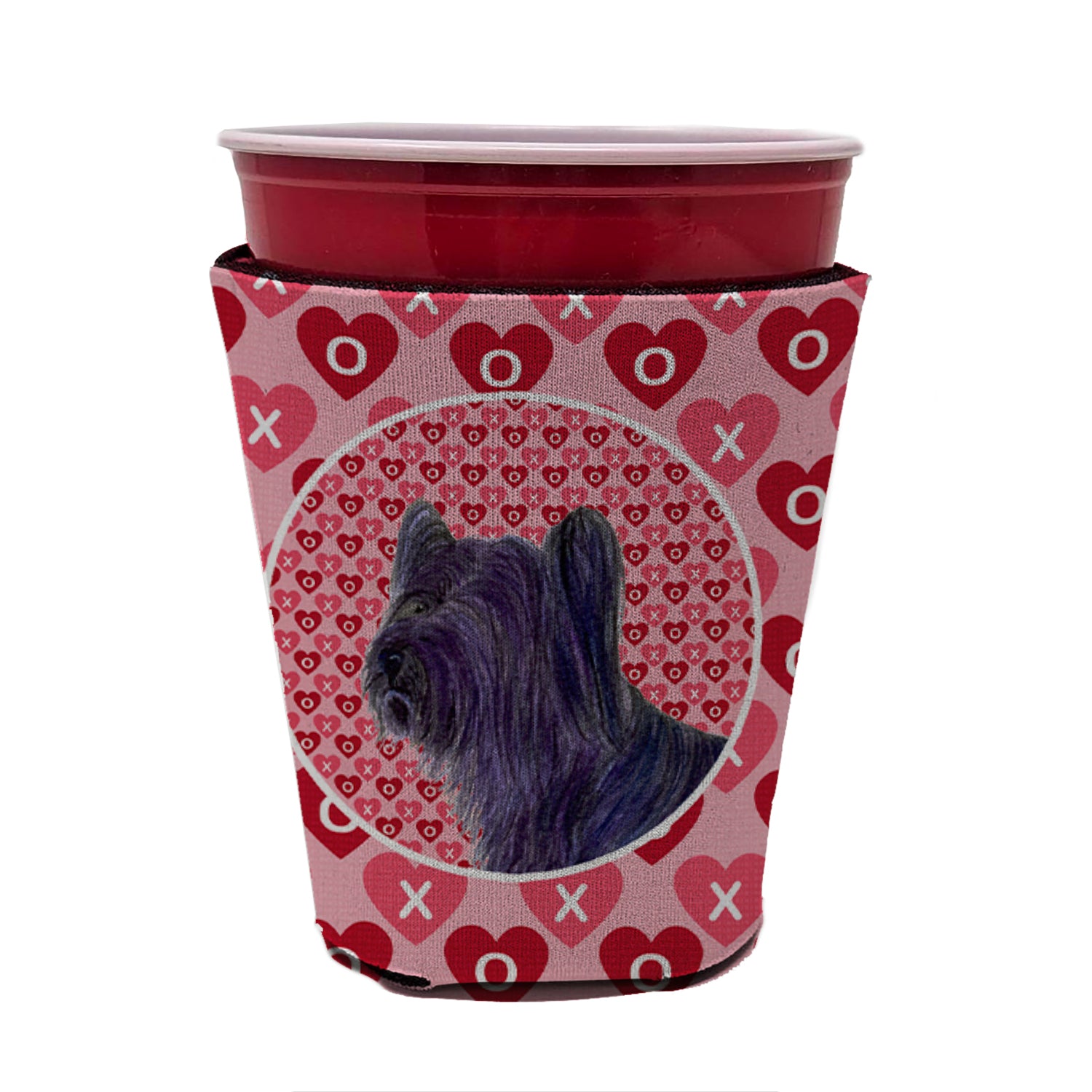 Skye Terrier  Red Cup Beverage Insulator Hugger  the-store.com.