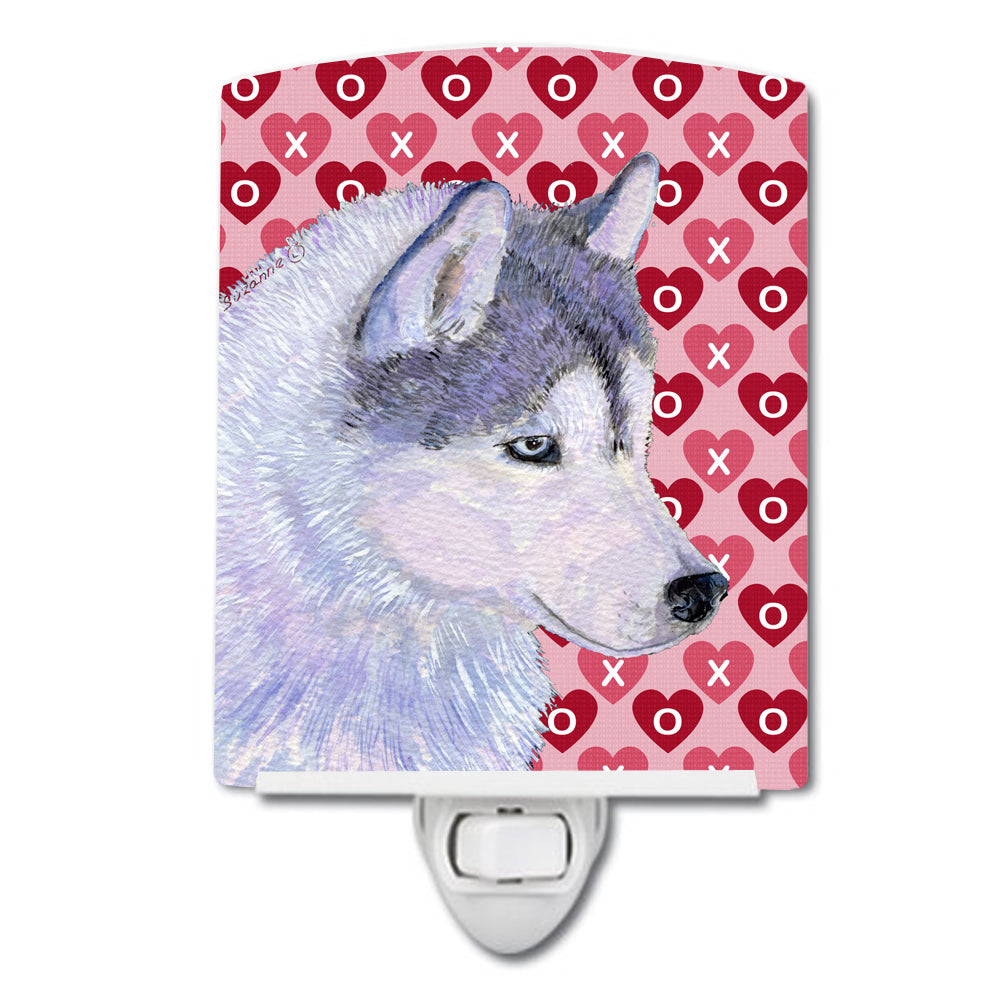 Siberian Husky Hearts Love Valentine's Day Ceramic Night Light SS4464CNL - the-store.com