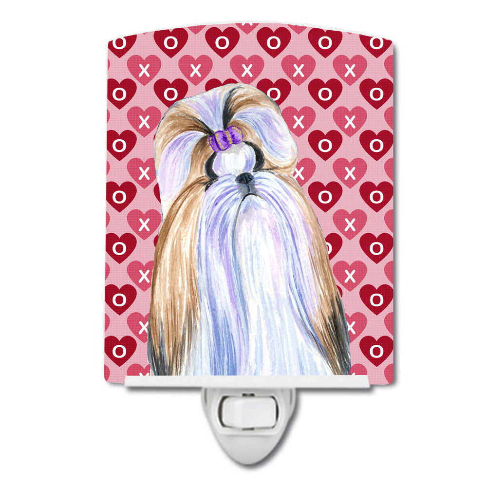 Shih Tzu Hearts Love and Valentine's Day Portrait Ceramic Night Light SS4465CNL - the-store.com