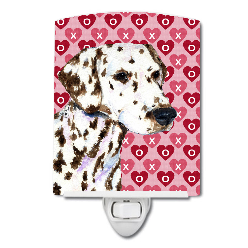 Dalmatian Hearts Love and Valentine's Day Portrait Ceramic Night Light SS4469CNL - the-store.com