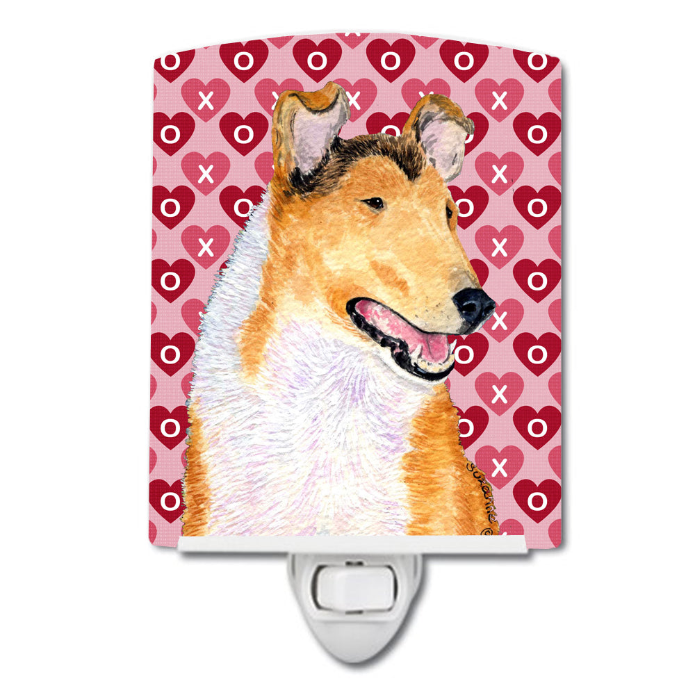 Collie Smooth Hearts Love and Valentine's Day Portrait Ceramic Night Light SS4470CNL - the-store.com