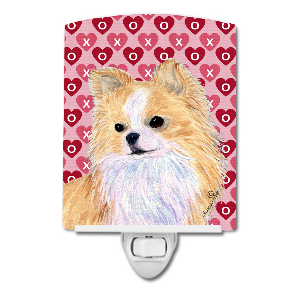 Chihuahua Hearts Love and Valentine's Day Portrait Ceramic Night Light SS4473CNL - the-store.com