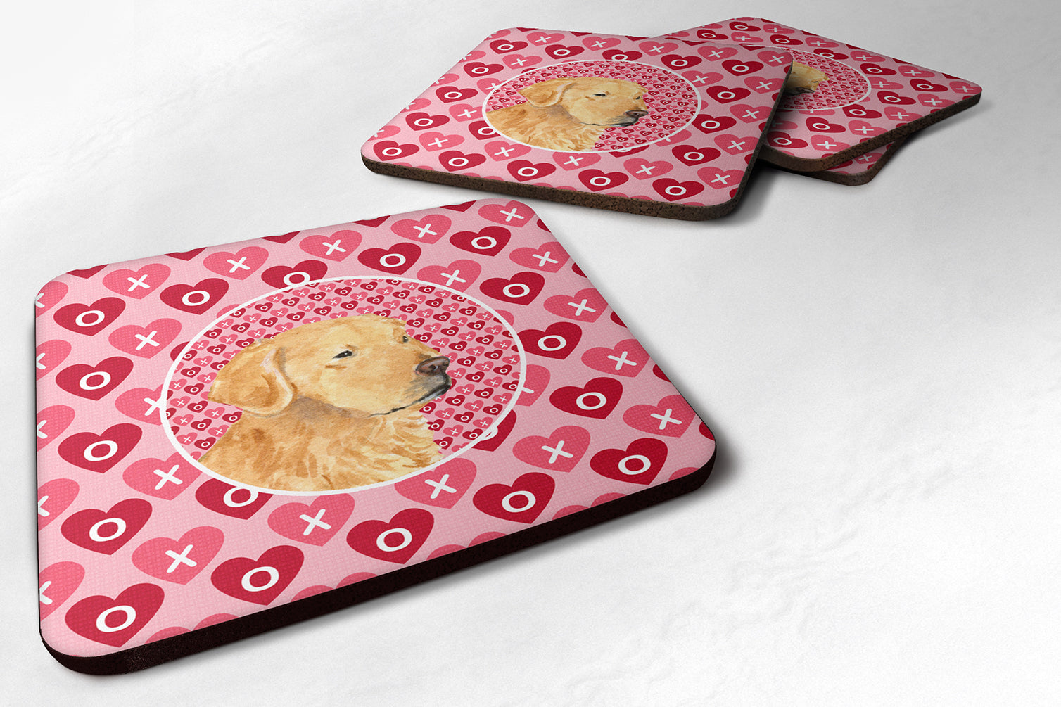 Set of 4 Golden Retriever  Foam Coasters - the-store.com