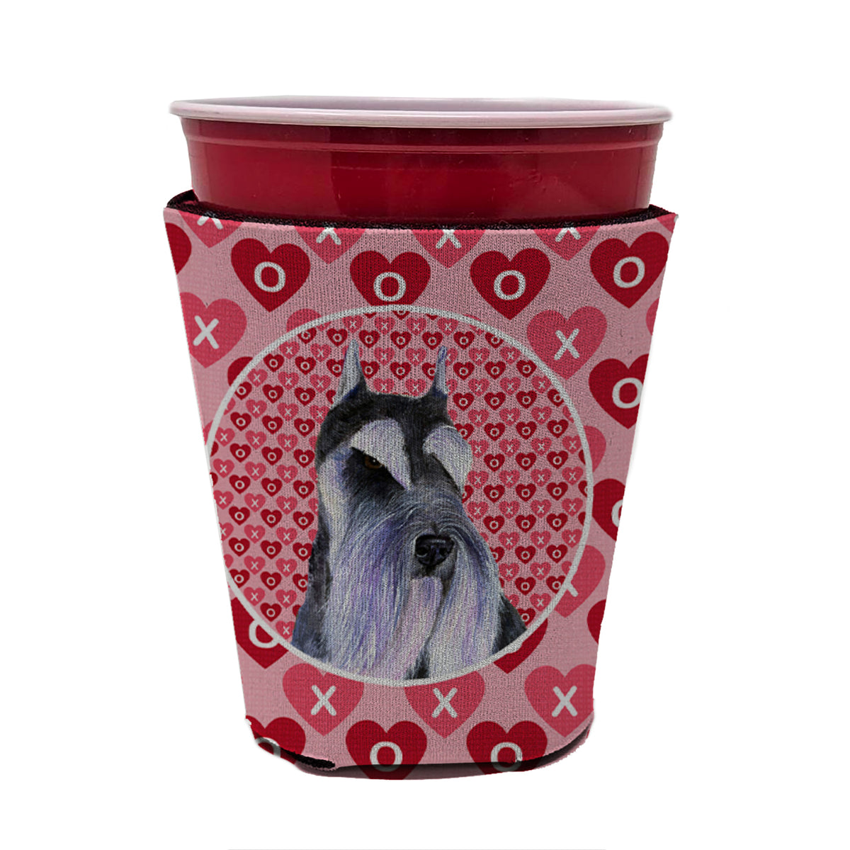 Schnauzer  Red Cup Beverage Insulator Hugger  the-store.com.