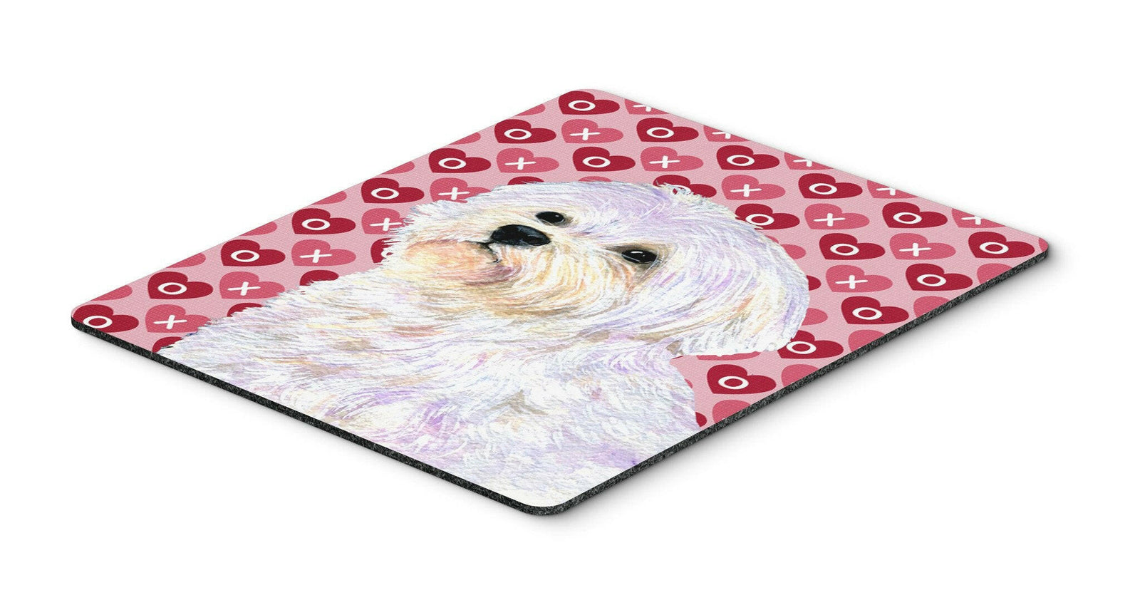 Maltese Hearts Love and Valentine's Day Portrait Mouse Pad, Hot Pad or Trivet by Caroline's Treasures