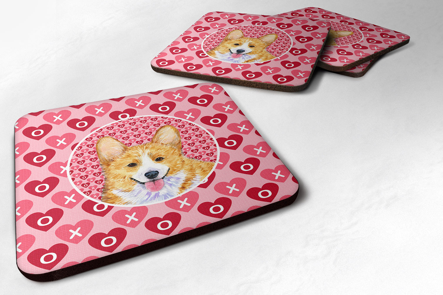 Set of 4 Corgi  Foam Coasters - the-store.com