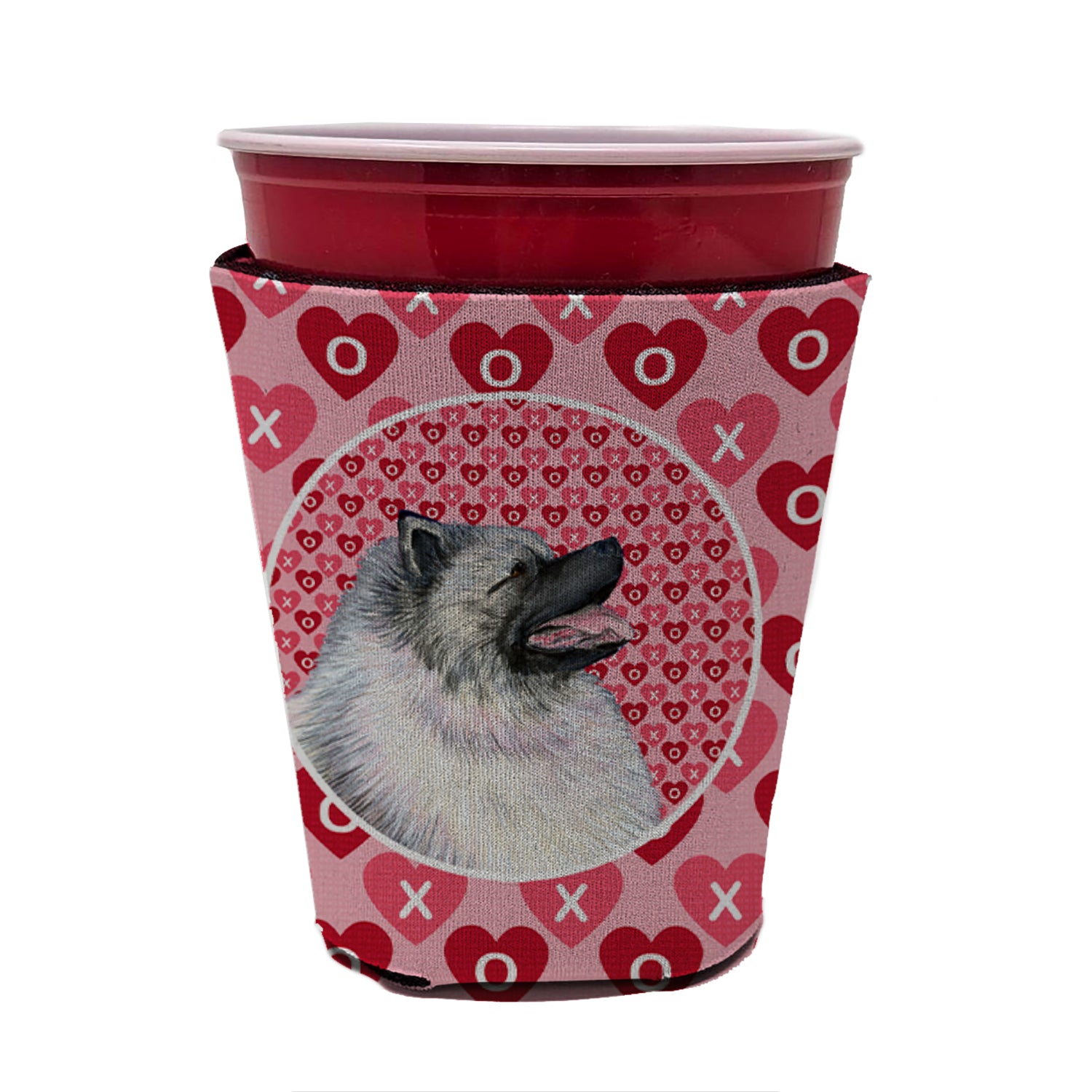 Keeshond  Red Cup Beverage Insulator Hugger  the-store.com.