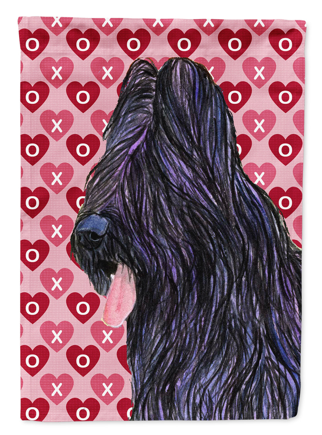 Briard Hearts Love and Valentine's Day Portrait Flag GSS4489GFarden.