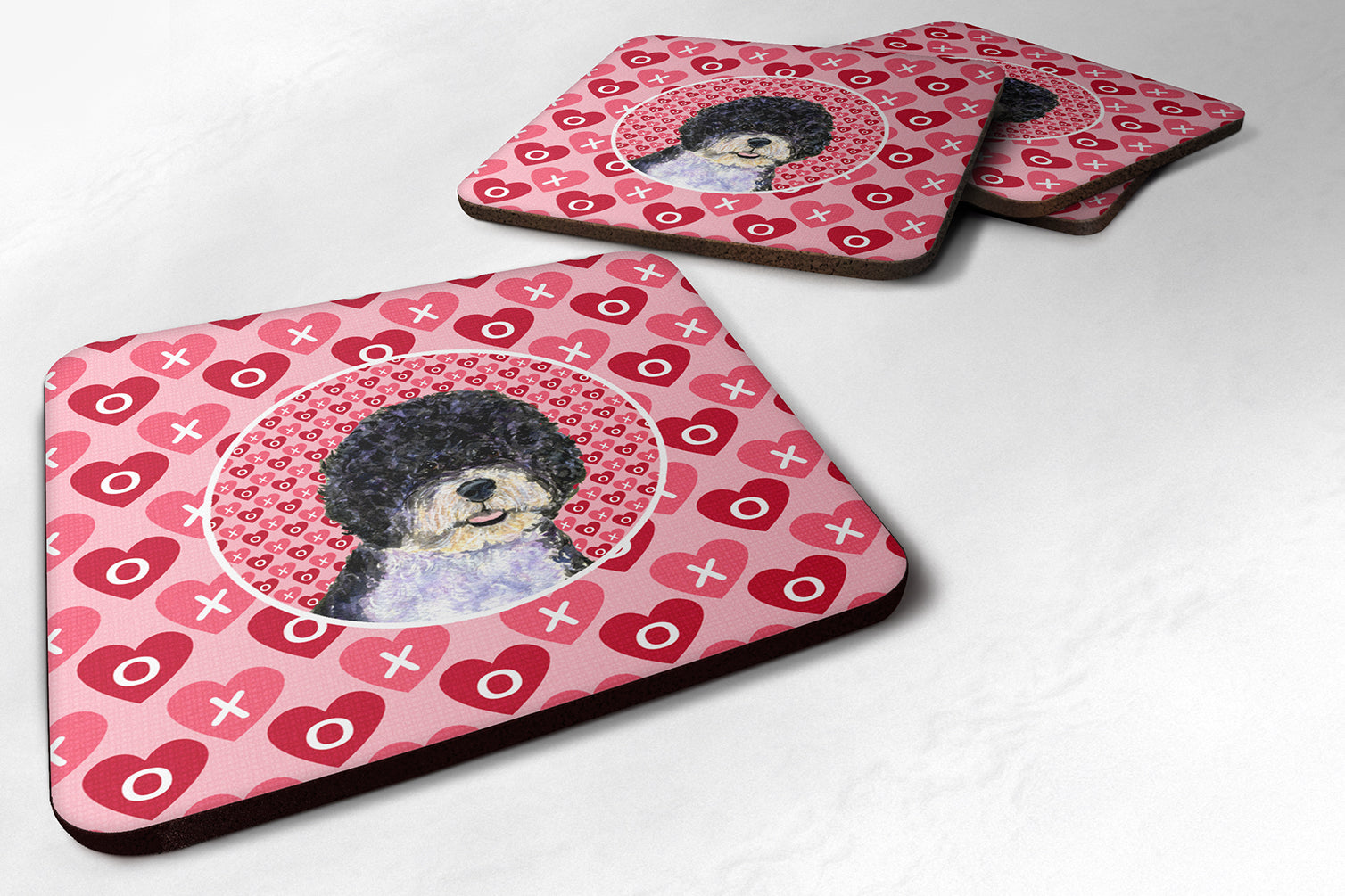 Set of 4 Portuguese Water Dog  Foam Coasters - the-store.com