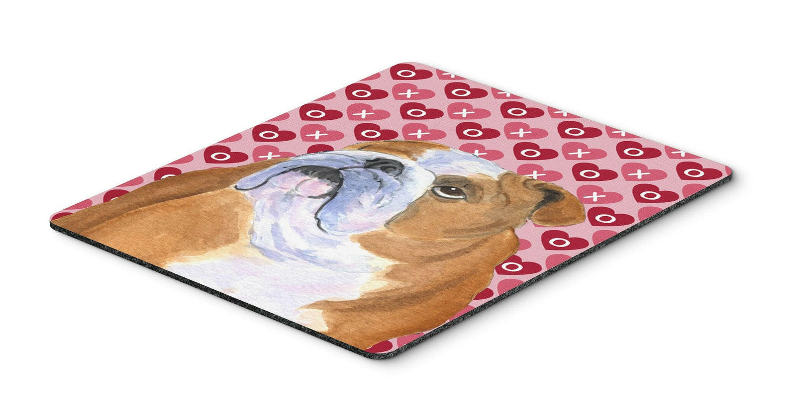 Bulldog English Hearts Love and Valentine's Day Mouse Pad, Hot Pad or Trivet by Caroline's Treasures