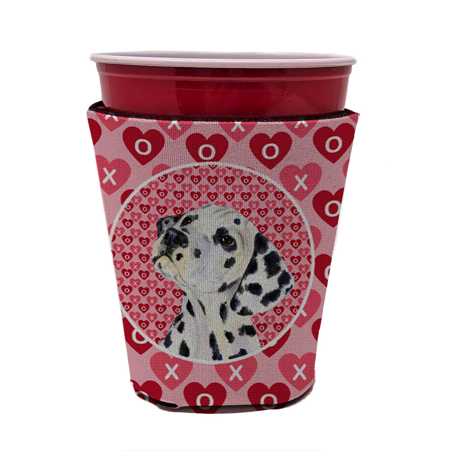 Dalmatian  Red Cup Beverage Insulator Hugger  the-store.com.