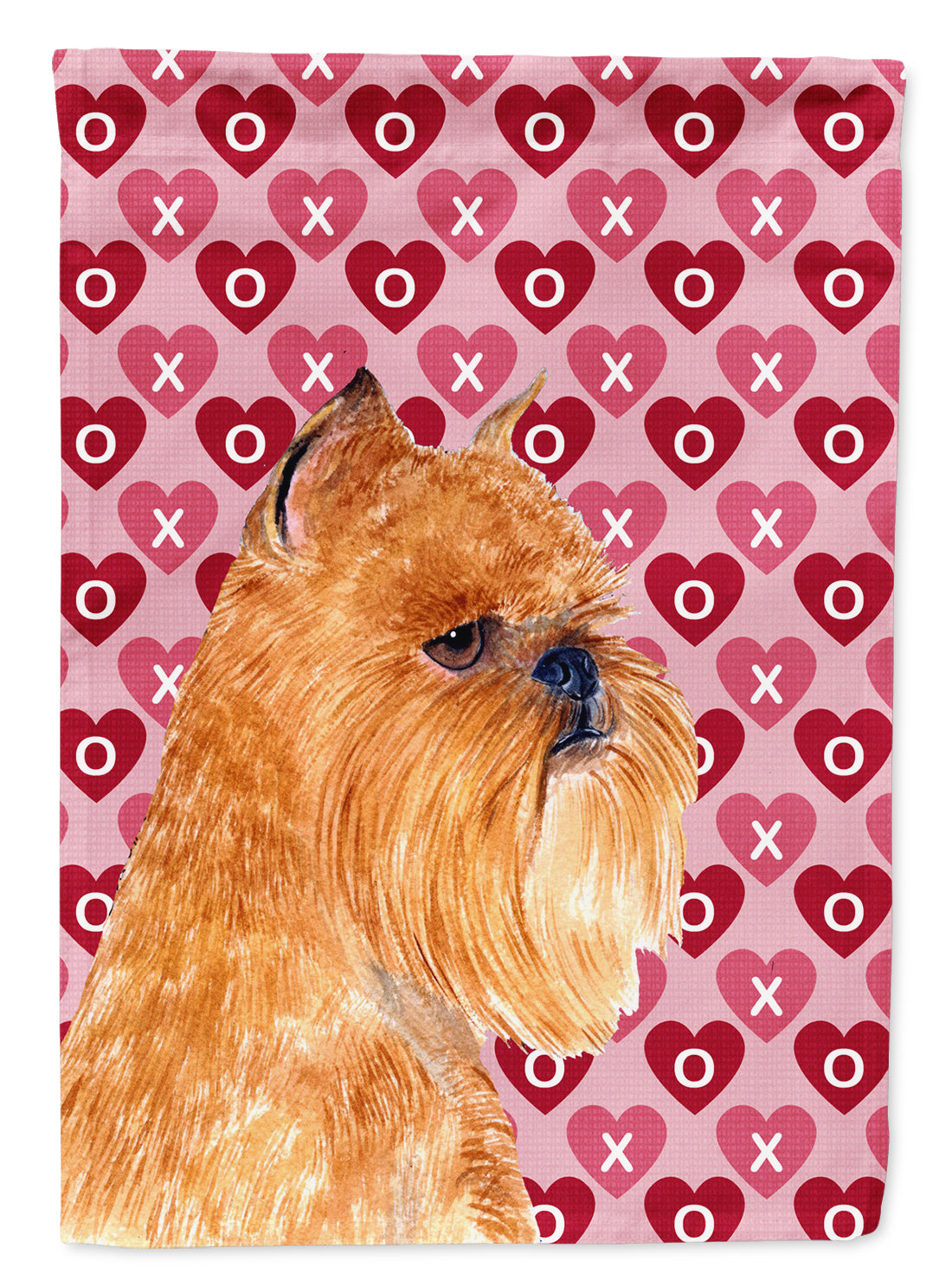 Brussels Griffon Hearts Love and Valentine's Day  Flag Canvas House Size  the-store.com.