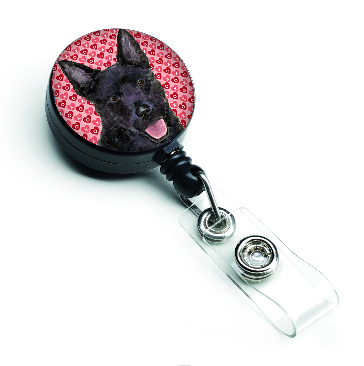 Australian Kelpie Love Retractable Badge Reel or ID Holder with Clip.