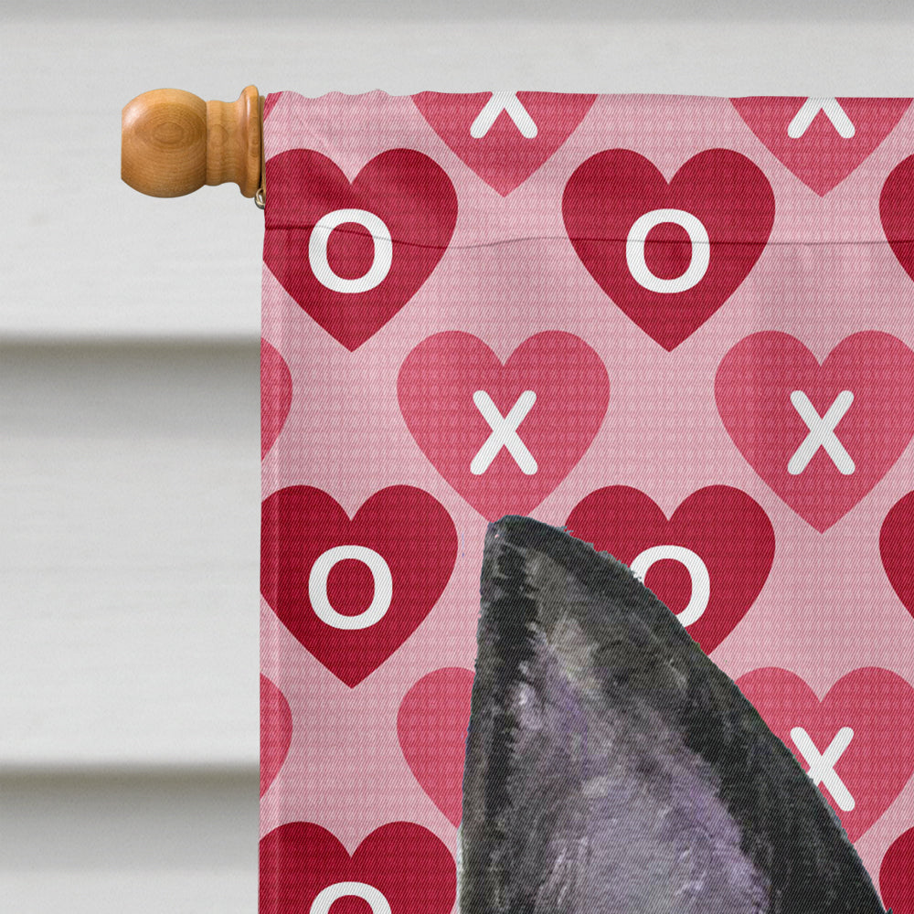 Australian Kelpie Hearts Love and Valentine's Day  Flag Canvas House Size  the-store.com.