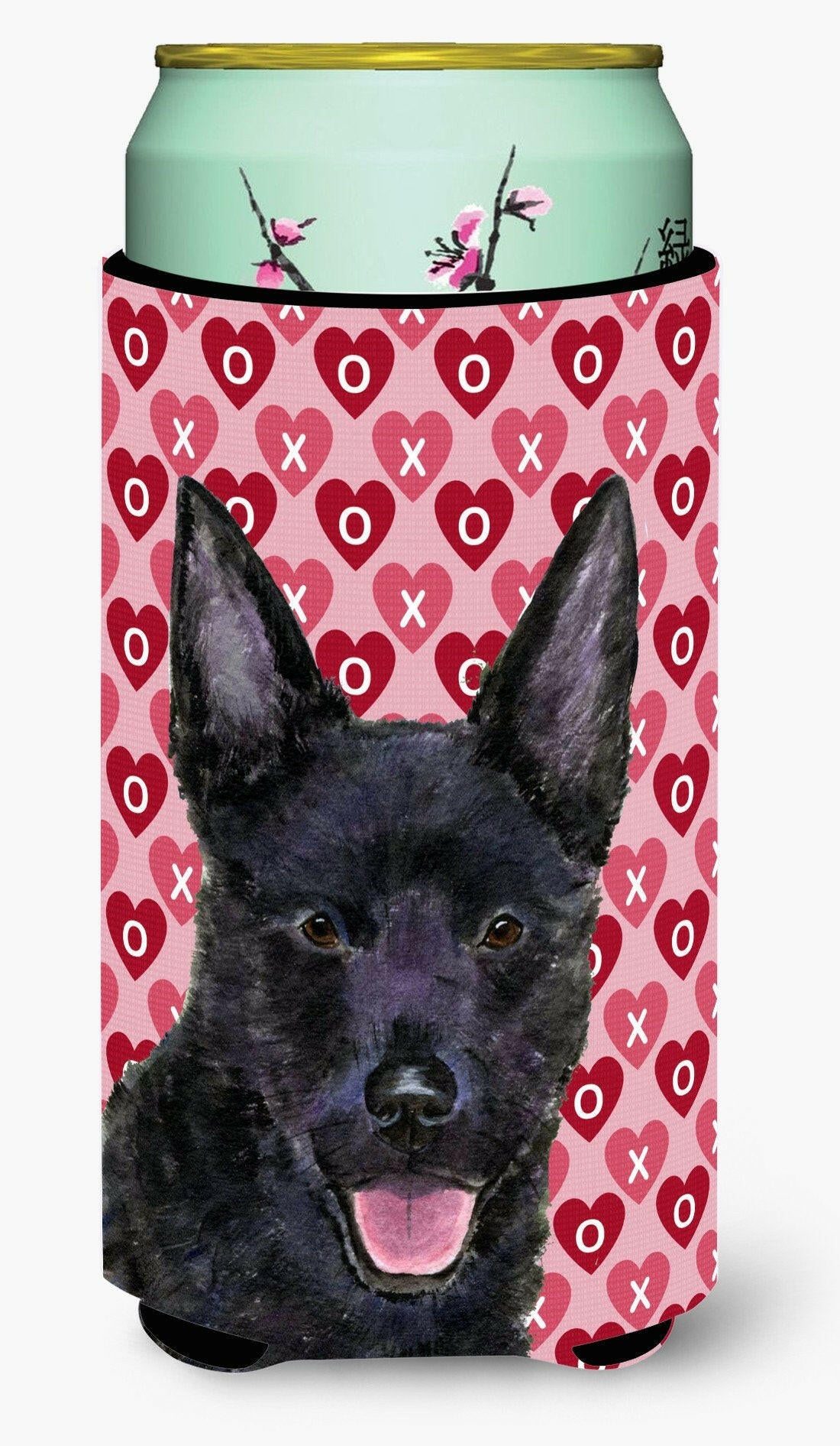 Australian Kelpie Hearts Love Valentine's Day  Tall Boy Beverage Insulator Beverage Insulator Hugger by Caroline's Treasures