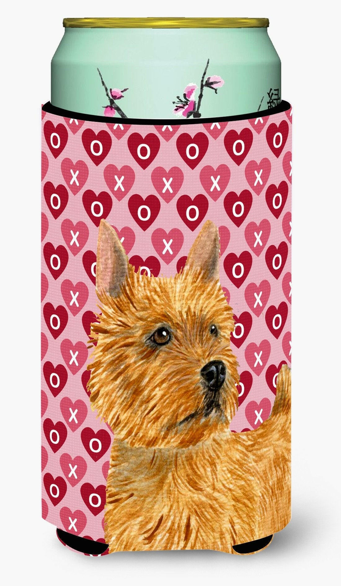 Norwich Terrier Hearts Love and Valentine&#39;s Day   Tall Boy Beverage Insulator Beverage Insulator Hugger by Caroline&#39;s Treasures