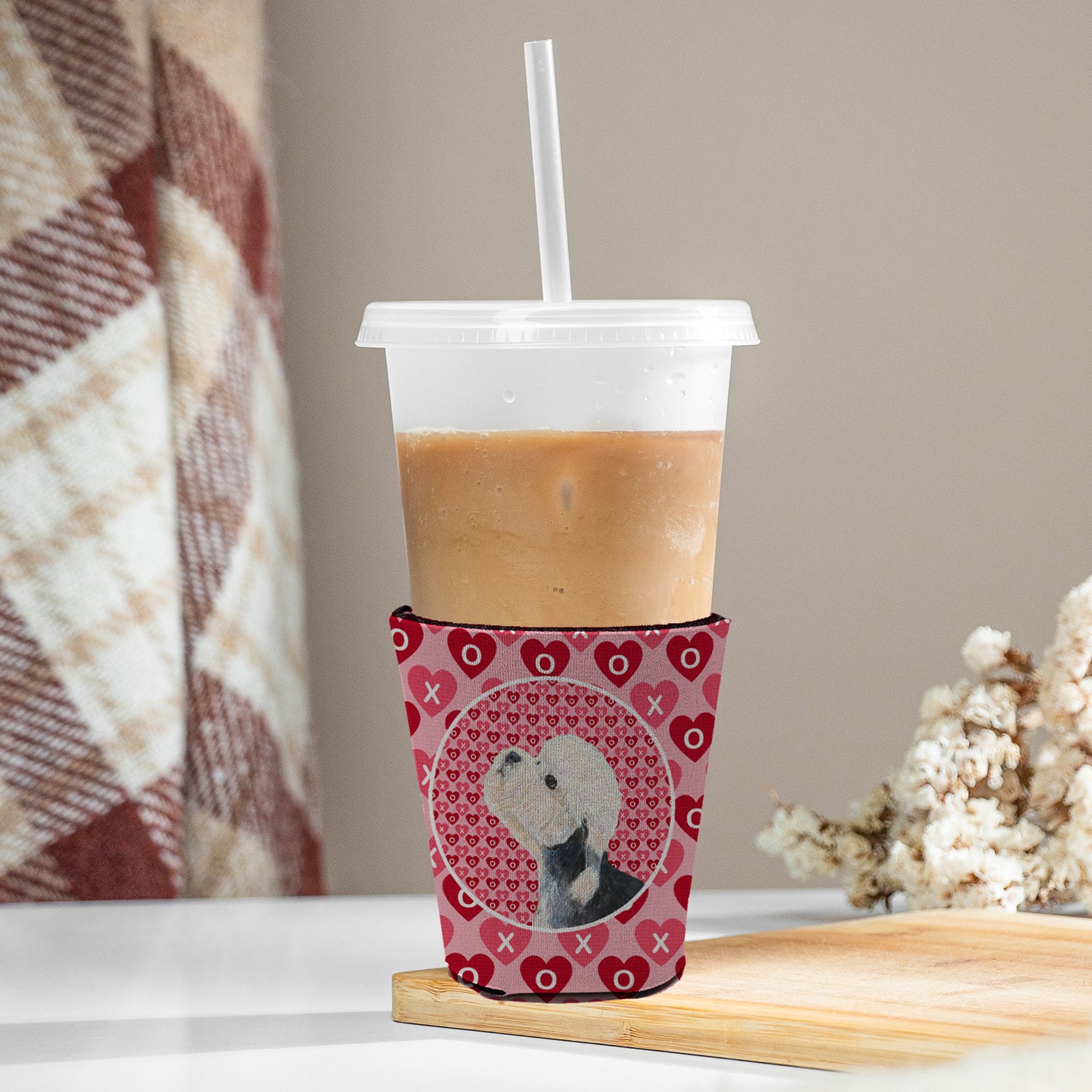 Dandie Dinmont Terrier  Red Cup Beverage Insulator Hugger  the-store.com.