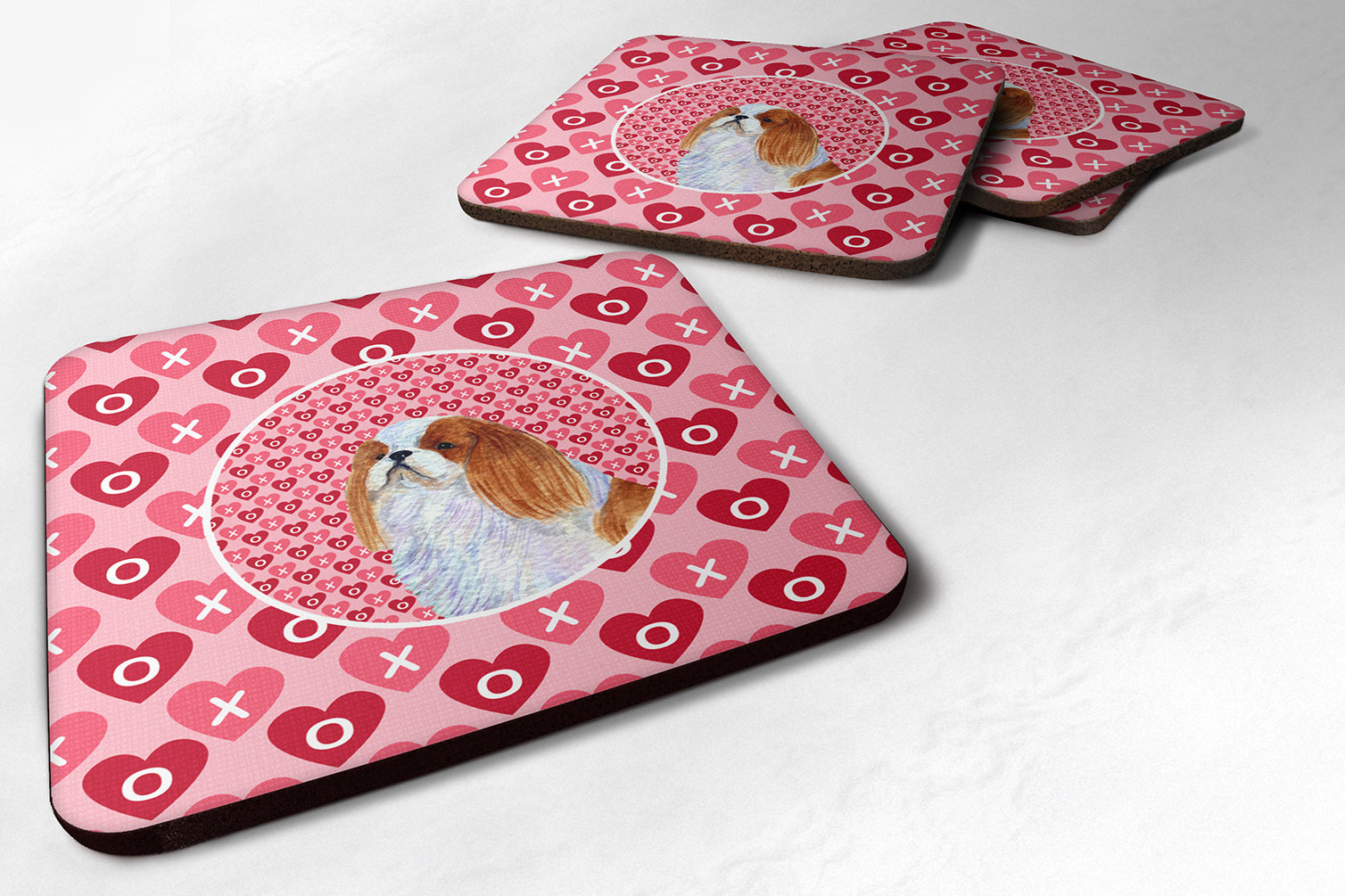 Set of 4 English Toy Spaniel  Foam Coasters - the-store.com