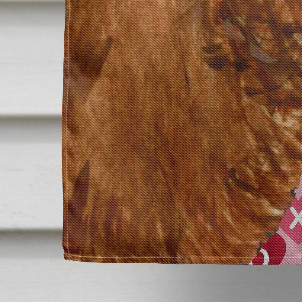 Sussex Spaniel Hearts Love and Valentine's Day Portrait Flag Canvas House Size  the-store.com.