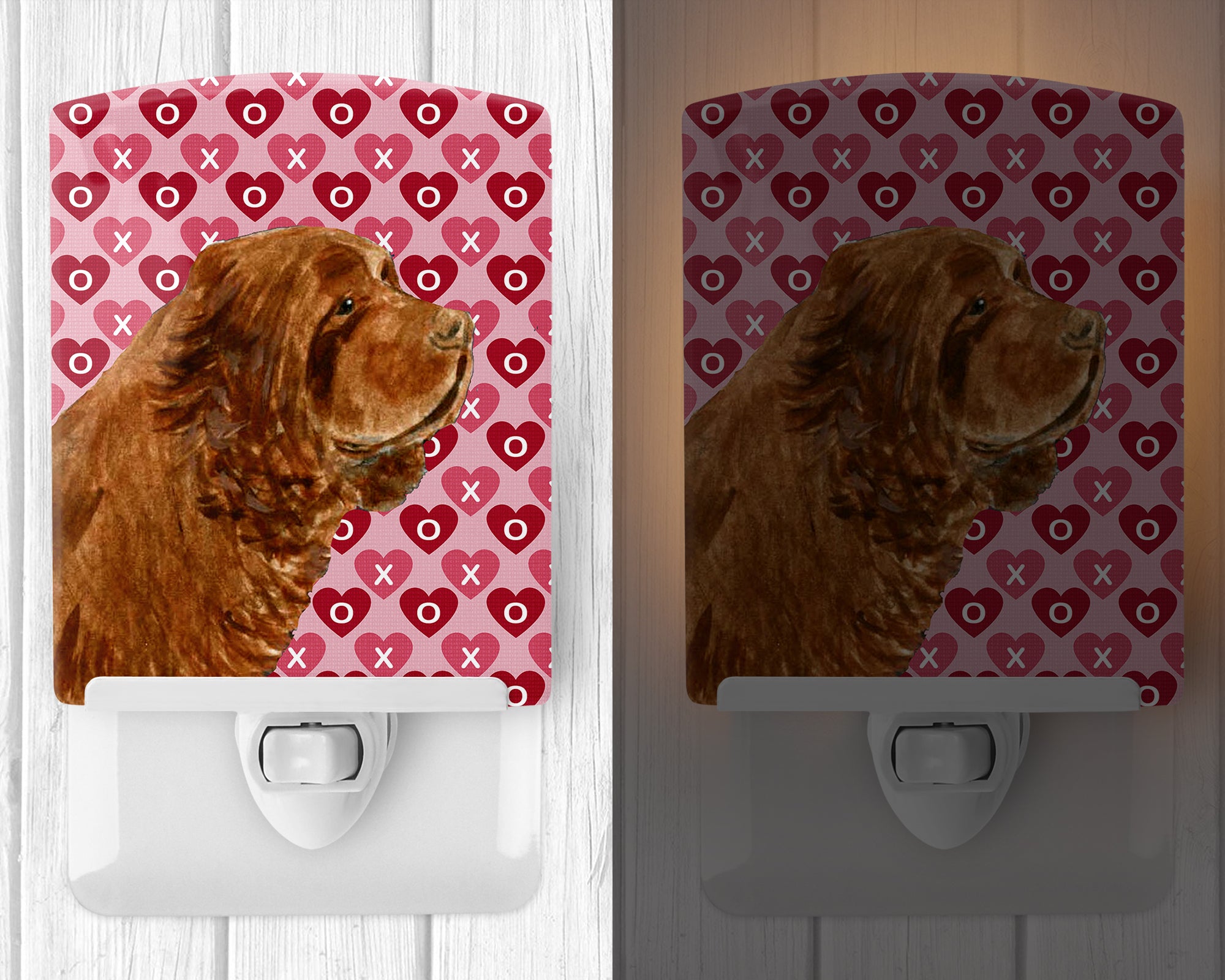 Sussex Spaniel Hearts Love Valentine's Day Ceramic Night Light SS4510CNL - the-store.com