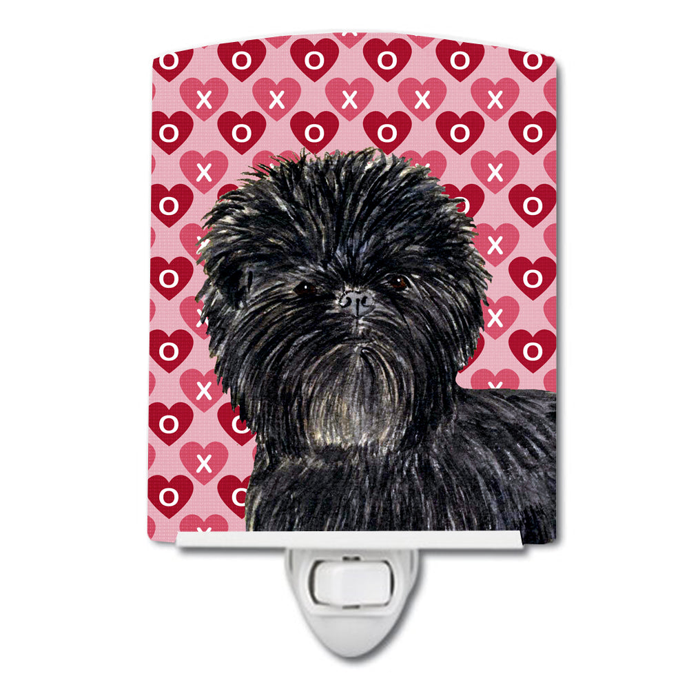 Affenpinscher Hearts Love and Valentine's Day Portrait Ceramic Night Light SS4511CNL - the-store.com