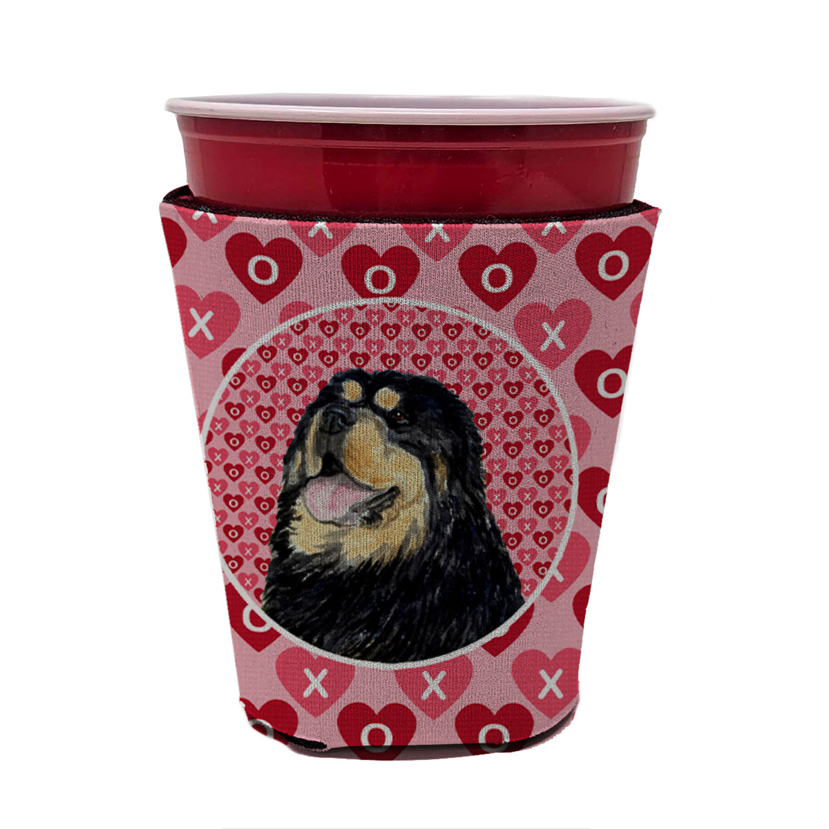 Tibetan Mastiff  Red Cup Beverage Insulator Hugger  the-store.com.