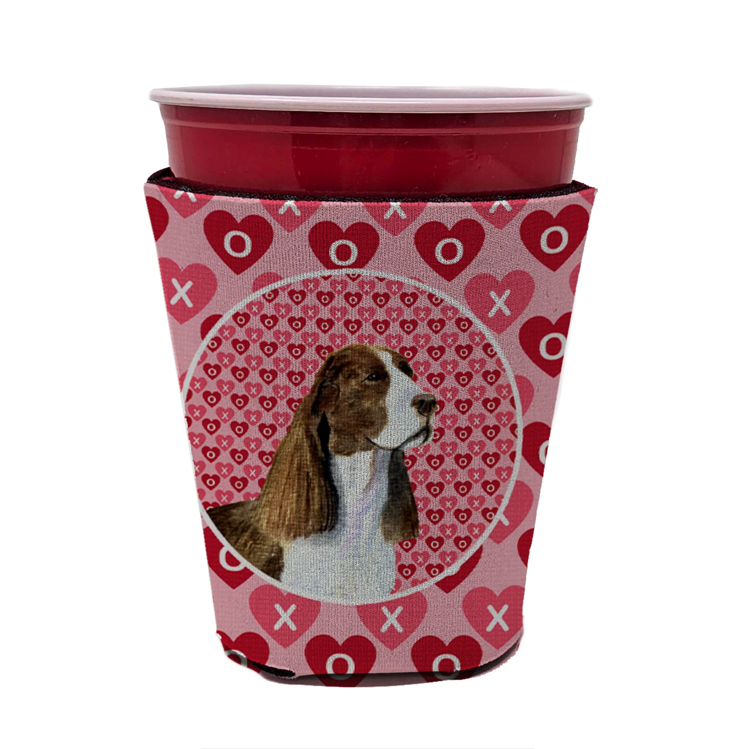 Springer Spaniel  Red Cup Beverage Insulator Hugger  the-store.com.