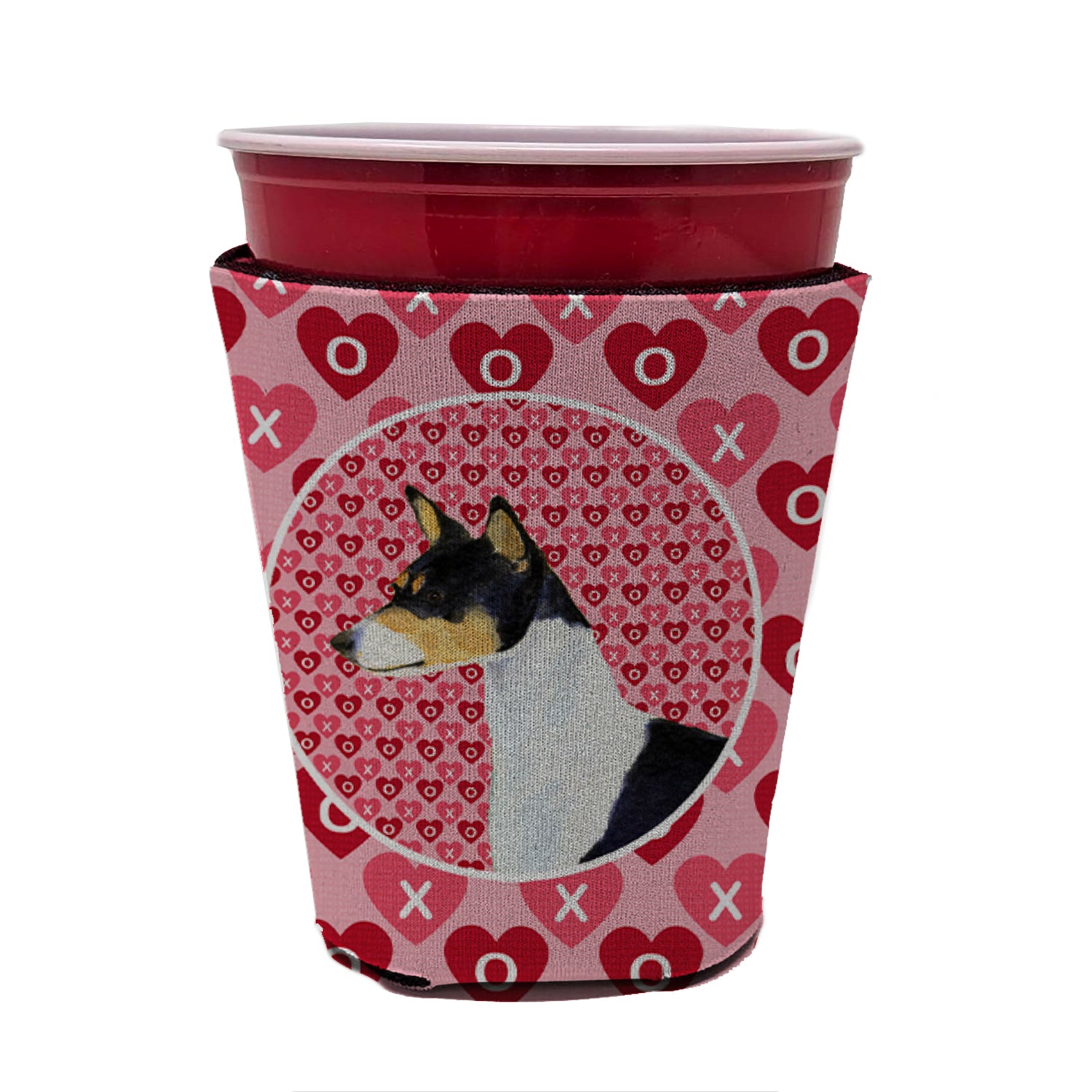 Basenji  Red Cup Beverage Insulator Hugger  the-store.com.