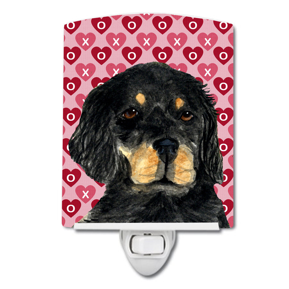 Gordon Setter Hearts Love and Valentine&#39;s Day Portrait Ceramic Night Light SS4515CNL - the-store.com