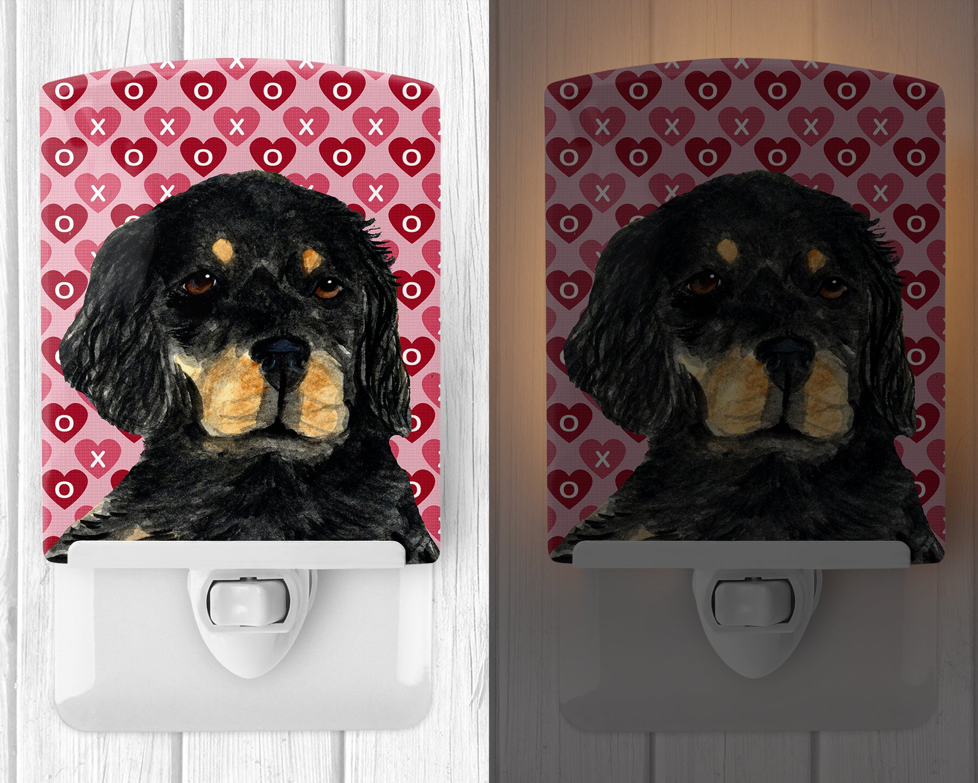 Gordon Setter Hearts Love and Valentine's Day Portrait Ceramic Night Light SS4515CNL - the-store.com