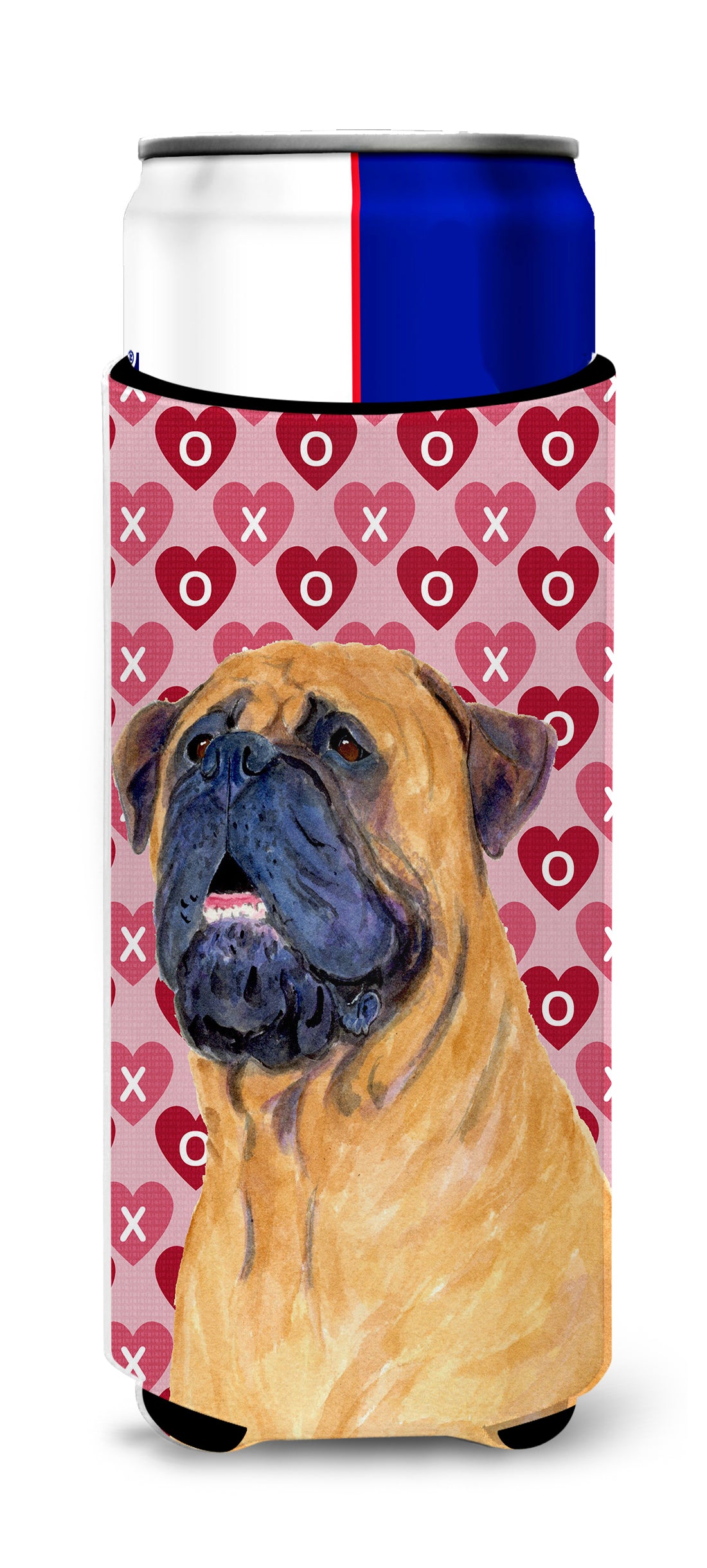 Mastiff Hearts Love and Valentine's Day Portrait Ultra Beverage Insulators for slim cans SS4520MUK.