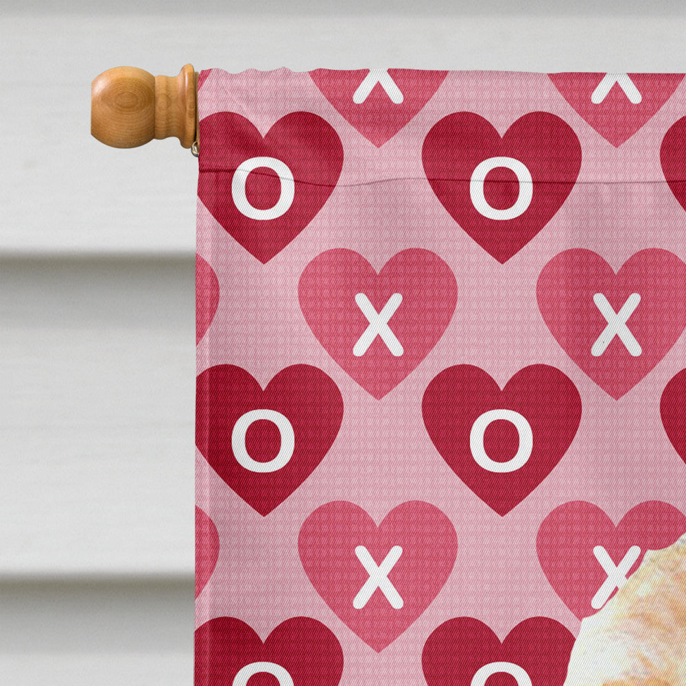 Cocker Spaniel Hearts Love and Valentine's Day Portrait Flag Canvas House Size  the-store.com.