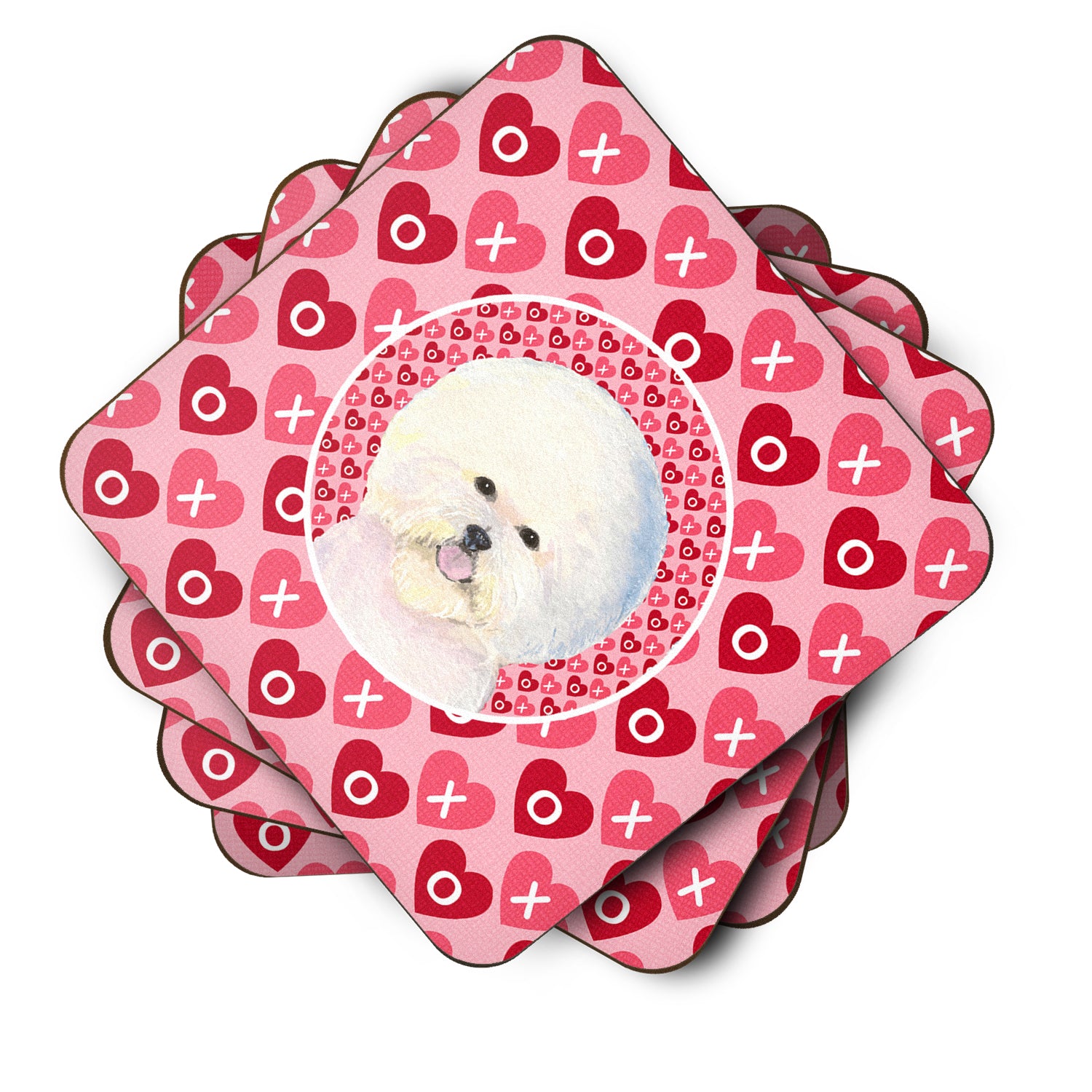 Set of 4 Bichon Frise  Foam Coasters - the-store.com