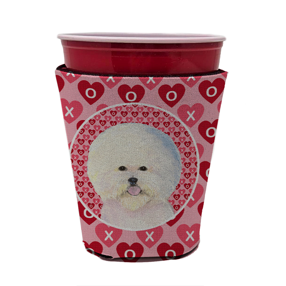 Bichon Frise  Red Cup Beverage Insulator Hugger  the-store.com.