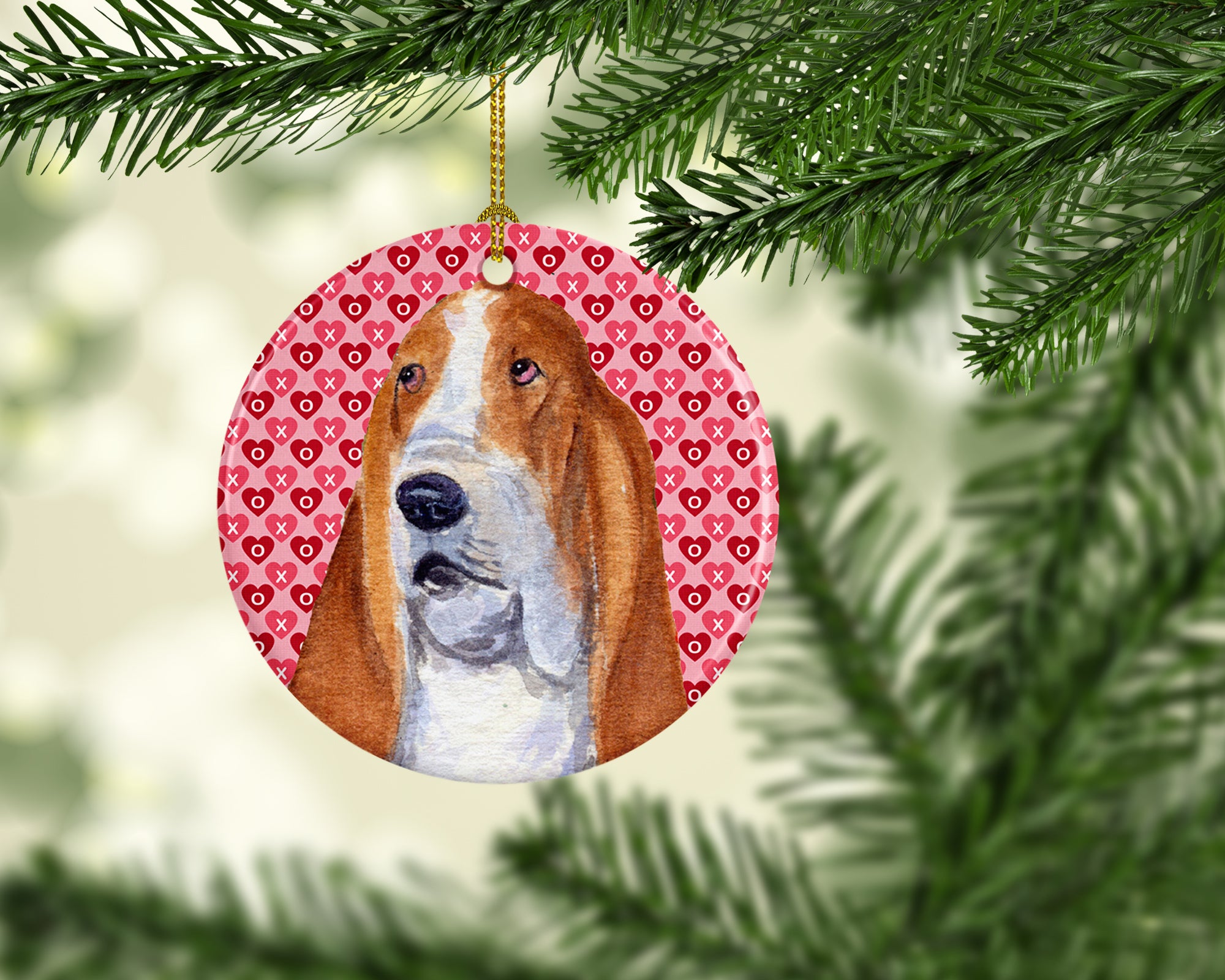 Basset Hound  Ceramic Ornament - the-store.com