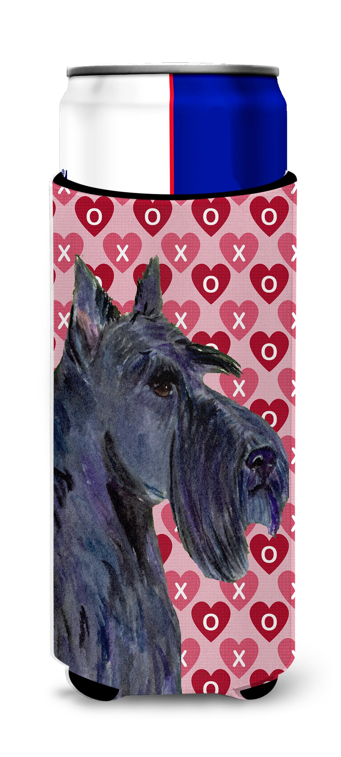 Scottish Terrier Hearts Love Valentine's Day Portrait Ultra Beverage Insulators for slim cans SS4529MUK.