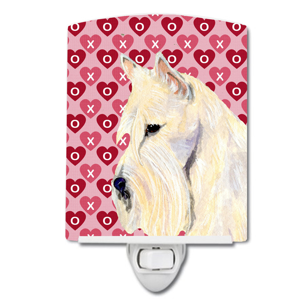 Scottish Terrier Hearts Love Valentine's Day Portrait Ceramic Night Light SS4530CNL - the-store.com