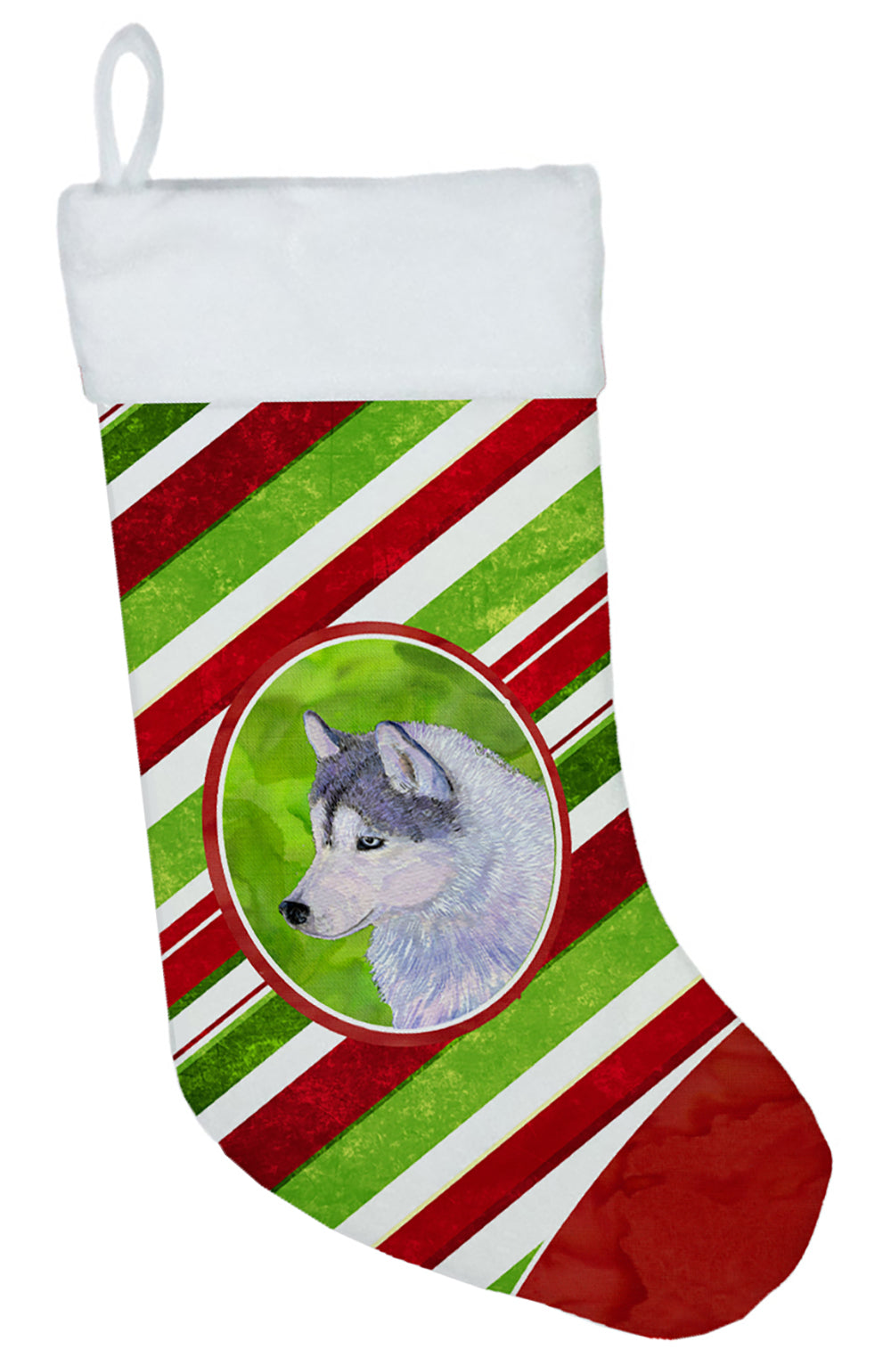 Siberian Husky Winter Snowflakes Christmas Stocking SS4533  the-store.com.