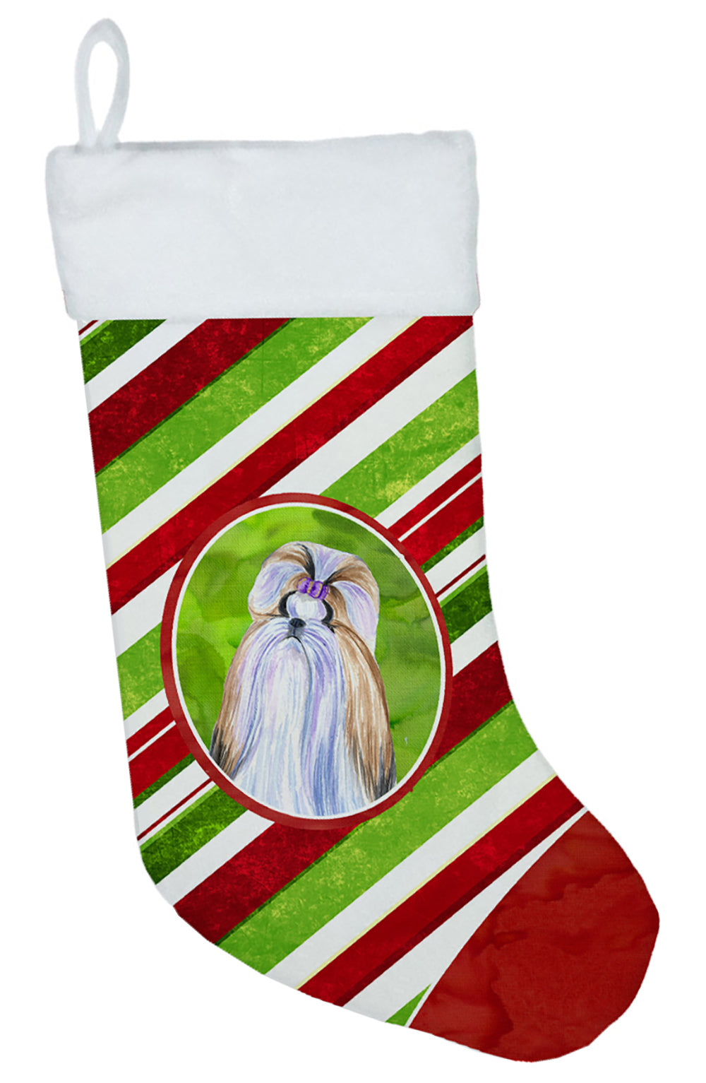 Shih Tzu Winter Snowflakes Christmas Stocking SS4534  the-store.com.